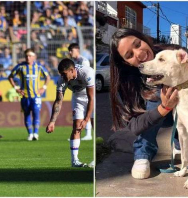 Un cățel pierdut a intrat pe teren la un meci al echipei lui Angel Di Maria/ Foto: X