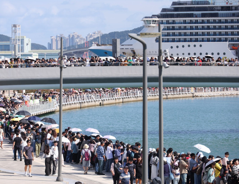Citizens visit Busan shark