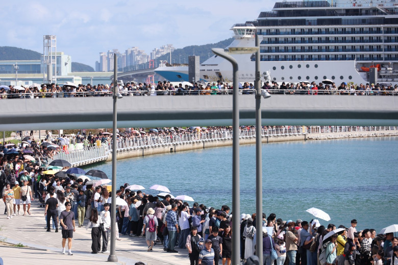 Citizens visit Busan shark