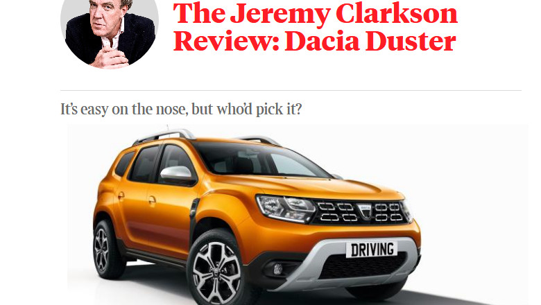 Recenzie Dacia Duster Jeremy Clarkson