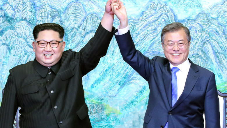 Kim Jong-un și Moon Jae-in