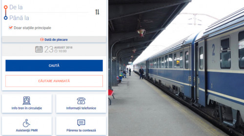 Aplicație CFR Călători, mersul trenurilor