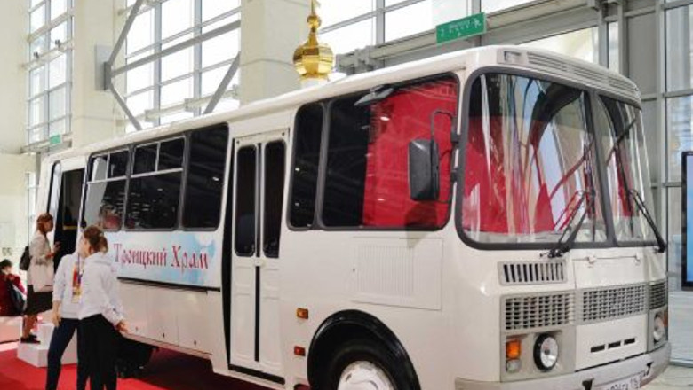 Biserică-autobuz în Rusia