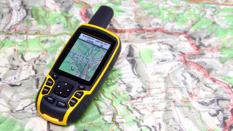 GPS receiver and map.
