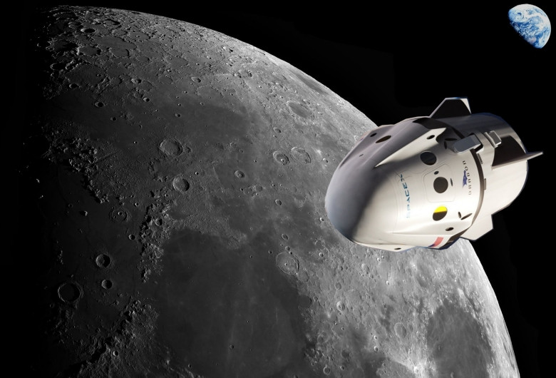Turism spațial, către Lună, cu SpaceX