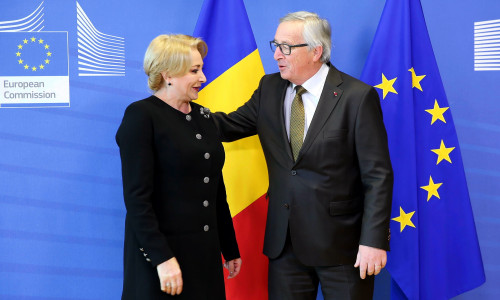 Viorica Dăncilă și Jean-Claude Juncker, la Brussels