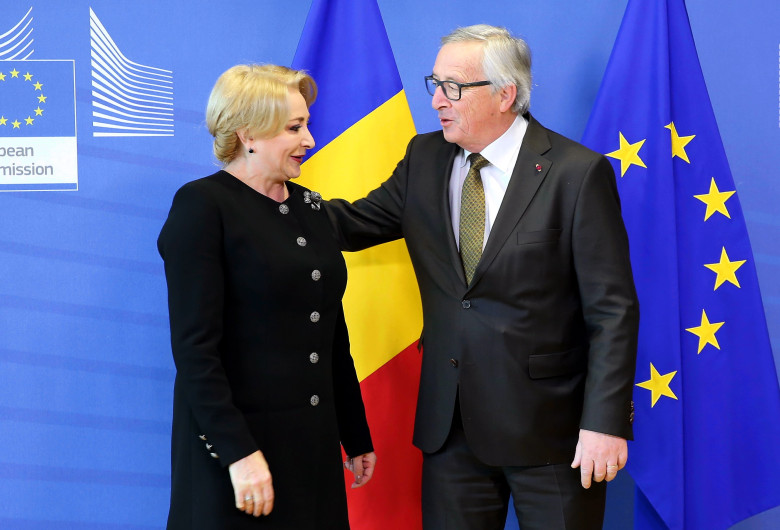 Viorica Dăncilă și Jean-Claude Juncker, la Brussels