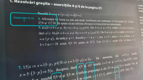 Greșeli în manualul de Matematică de clasa a 6-a