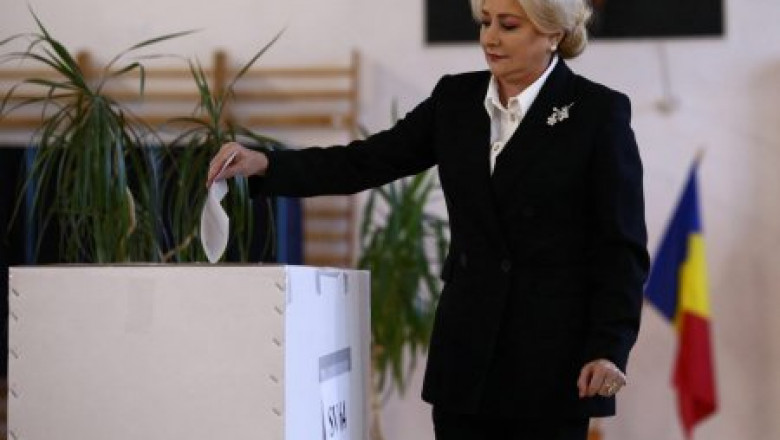 Viorica Dăncilă votează