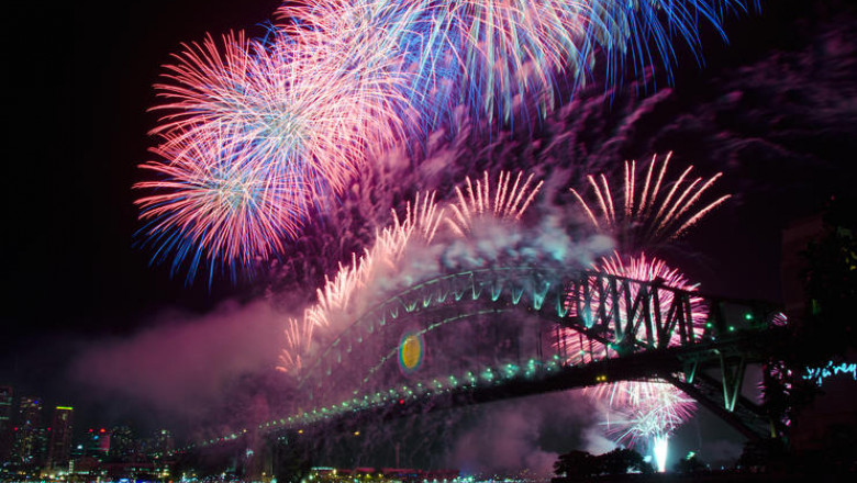 Anul Nou, artificii, Sydney