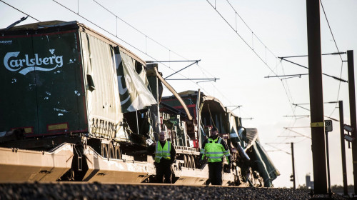 Accident feroviar cu marfar în Danemarca