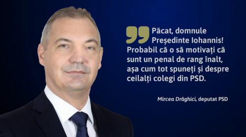 Mircea Drăghici, reacție la Iohannis