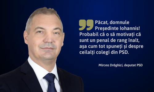 Mircea Drăghici, reacție la Iohannis