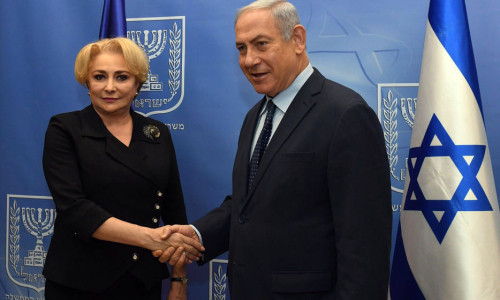 Viorica Dăncilă și Benjamin Netanyahu