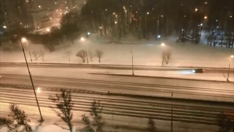 Furtună de zăpadă la Moscova