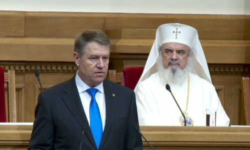 Klaus Iohannis cu patriarhul Daniel Dani Boo