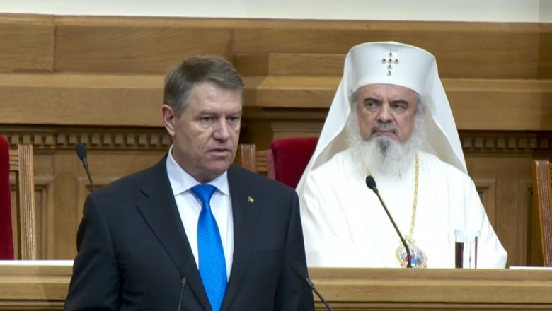 Klaus Iohannis cu patriarhul Daniel Dani Boo