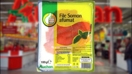 Somon afumat cu Listeria Auchan