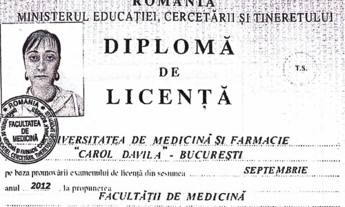 Diploma ginecoloagei false