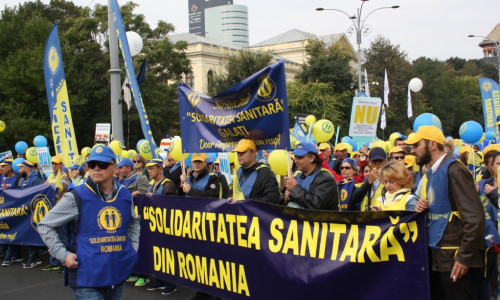 Protest, miting, medici, Federația „Solidaritatea Sanitară”