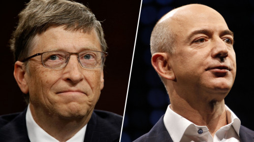 Bill Gates cu Jeff Bezos