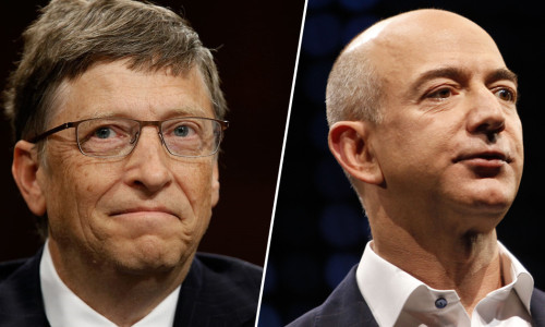 Bill Gates cu Jeff Bezos