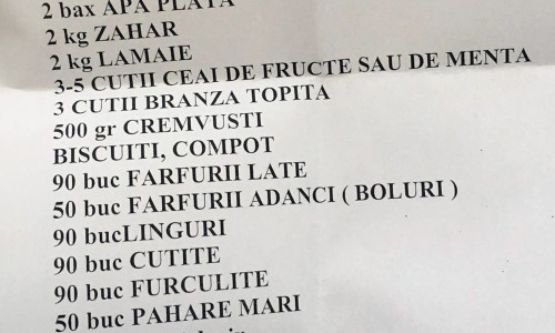 Lista cu necesarul pacientilor de la Tg Mureș