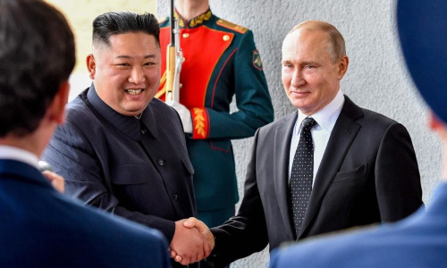 Vladimir Putin cu Kim Jong-un