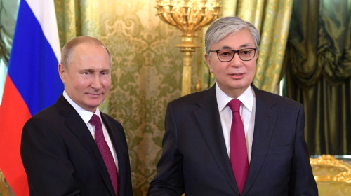 Vladimir Putin și Qasym-Zhomart Tokayev