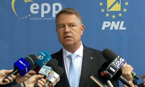Klaus Iohannis, la Sibiu cu PNL și PPE