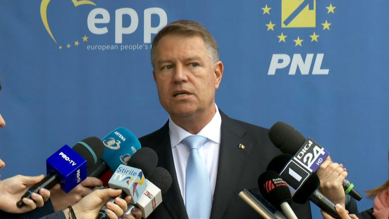 Klaus Iohannis, la Sibiu cu PNL și PPE