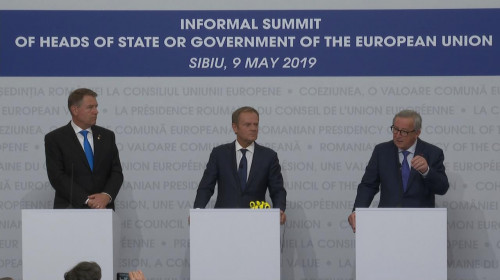 Klaus Iohannis, Donald Tusk și Jean Claude Juncker