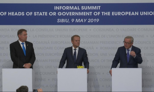 Klaus Iohannis, Donald Tusk și Jean Claude Juncker