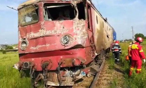 Tren deraiat în Bacău