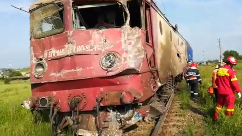 Tren deraiat în Bacău
