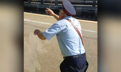 Controlor de tren, Nașul, uitat pe peronul Gării de Nord