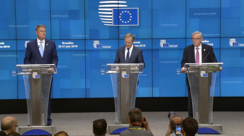 Iohannis,Tusk și Juncker, la Consiliul European