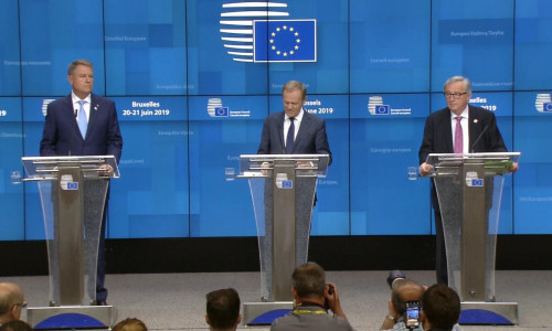 Iohannis,Tusk și Juncker, la Consiliul European