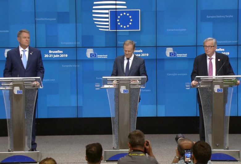 Iohannis,Tusk și Juncker, la Consiliul European