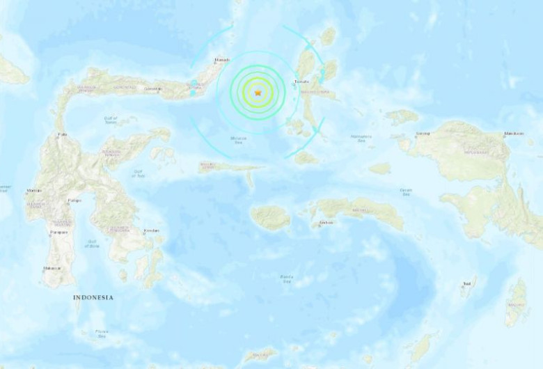 Cutremur în Indonezia, Marea Molucelor