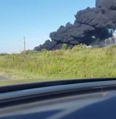 Incendiu la depozit din Bihor