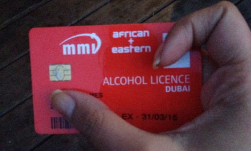 Permis de cumpărat alcool în Dubai