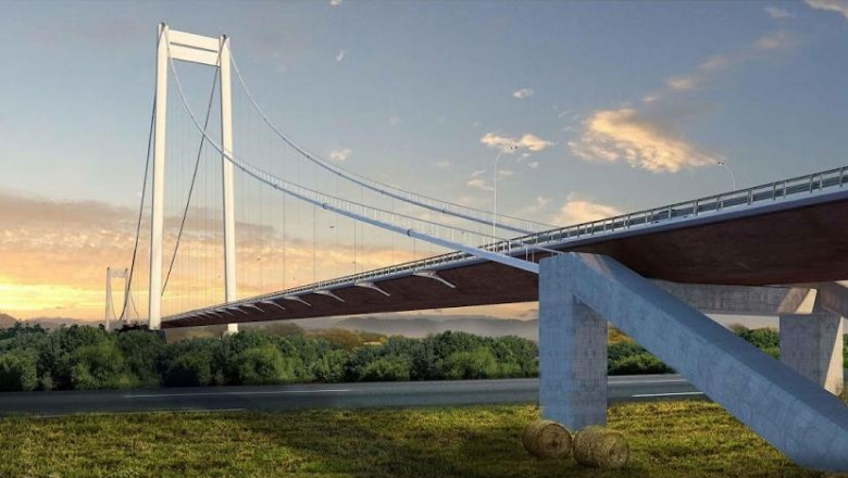 Podul suspendat peste Dunăre