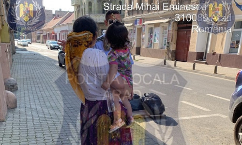 Țigancă scuipă semințe pe jos