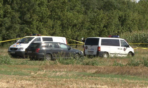 Pădure de lângă Caracal, cu mașini de Poliție, cazul Gheorghe Dincă