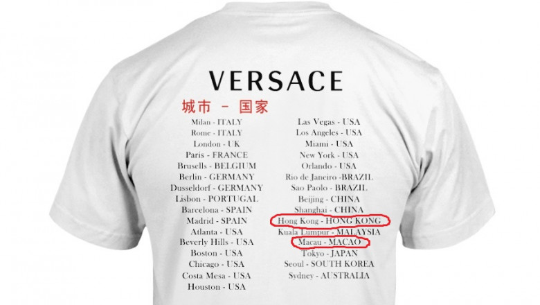 Tricou Versace, scandal în China