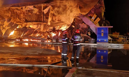 Incendiu în fostul Bamboo din Mamaia
