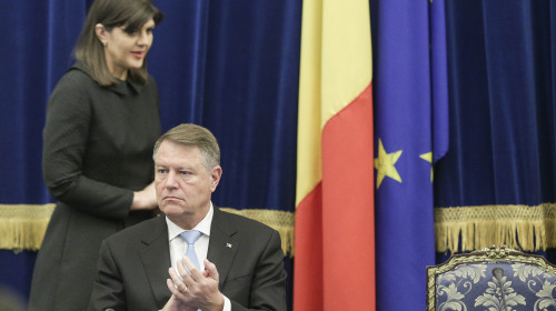 Laura Codruța Kovesi, aplaudată de Klaus Iohannis