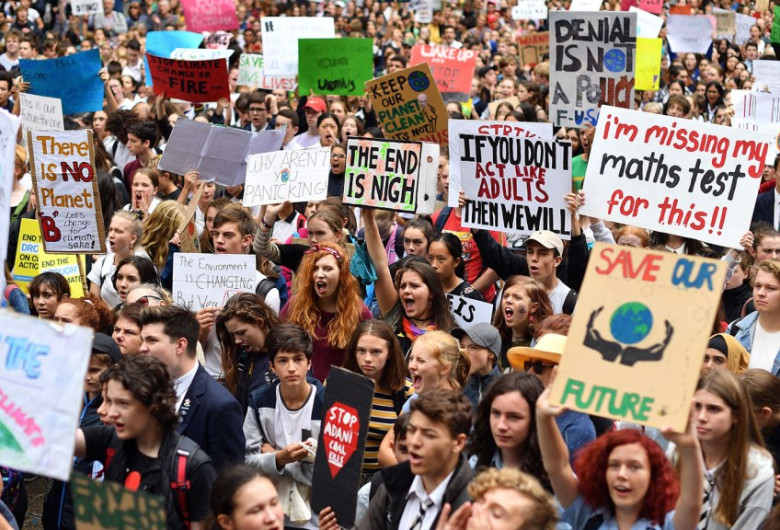 Grevă împotriva încălzirii globale, schimbări climatice, protest