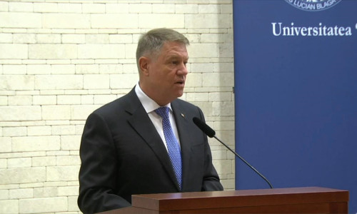 Klaus Iohannis, la Universitatea „Lucian Blaga”
